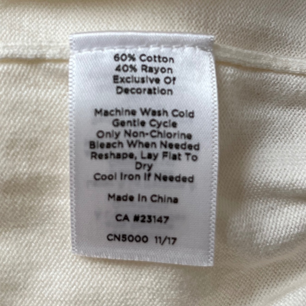 Talbots Ivory Knit XS Charming Shell - Picture 5 of 5